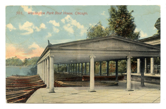 Washington Park Boat House, Chicago, IL [Postcard]