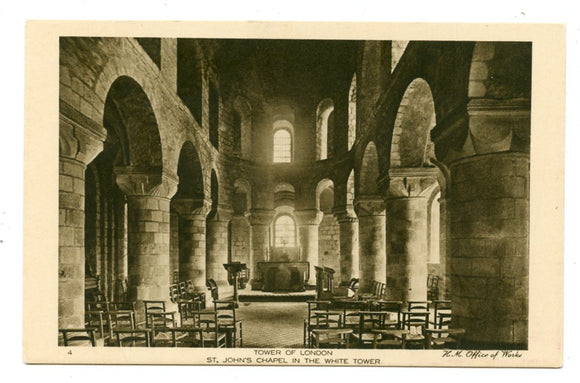 Tower of London, St. John's Chapel in the White Tower, London [Postcard]