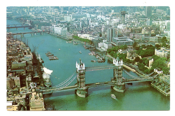 Aerial View of Tower Bridge and the City of London [Postcard]