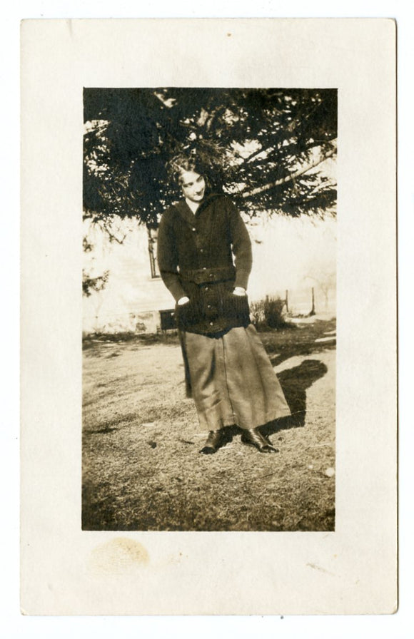 Lady Posing [Postcard]