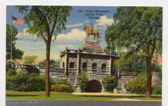 Grant Monument, Lincoln Park, Chicago, IL [Postcard]