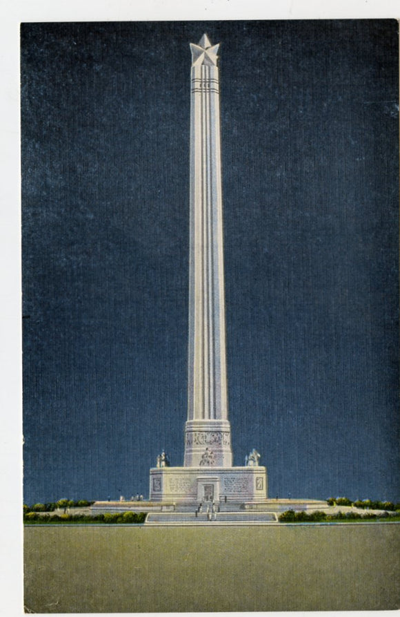 San Jacinto Memorial Shaft, 22 Miles from Houston, TX [Postcard]