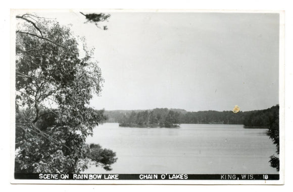 Scene on Rainbow Lake, Chain O' Lakes, King, WI [Postcard]