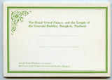 The Royal Grand Palace, and the Temple of the Emerald Budha, Bangkok, Thailand, Souvenir Folder [Postcard]