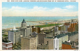 Bird's-Eye View Looking Towards Lake Michigan from Top of Morrison Hotel, Chicago, IL [Postcard]