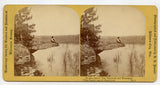 Visor Ledge, East of Stand Rock, Wisconsin Dells, WI [Stereoview]