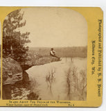 Visor Ledge, East of Stand Rock, Wisconsin Dells, WI [Stereoview]