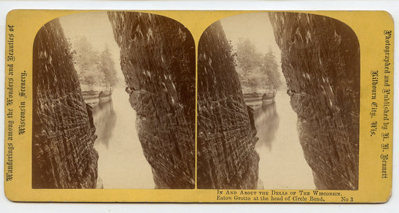 Visor Ledge, East of Stand Rock, Wisconsin Dells, WI [Stereoview]