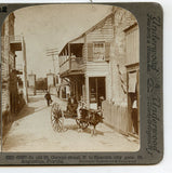 In Old St. George Street, N. to Spanish City Gate, St. Augustine, FL [Stereoview]