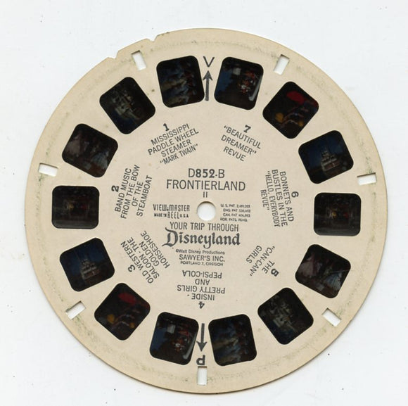 View-Master D852-B, Frontierland II, Your Trip Through Disneyland [Viewmaster]