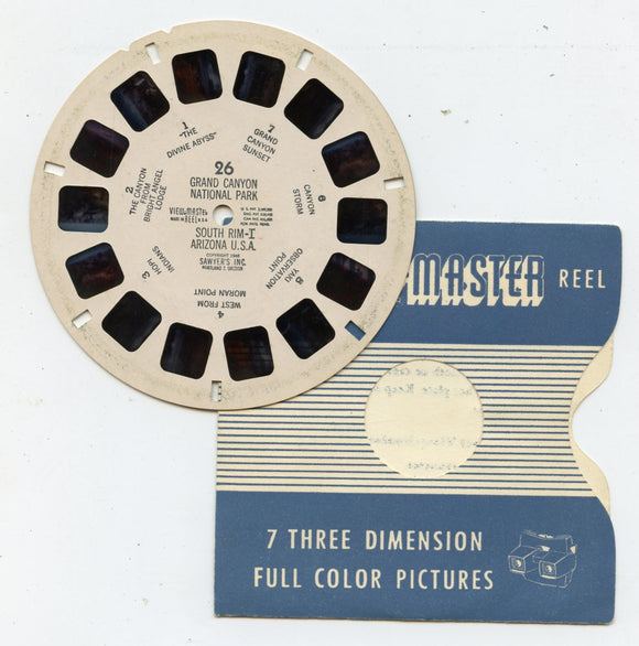 View-Master 26, Grand Canyon National Park, South Rim-I, Arizona, U.S.A. [Viewmaster]