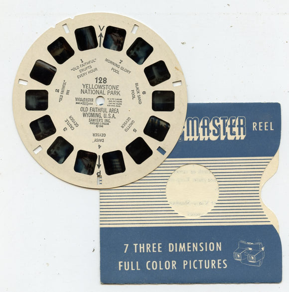 View-Master 128, Yellowstone National Park, Old Faithful Area, Wyoming, U.S.A. [Viewmaster]