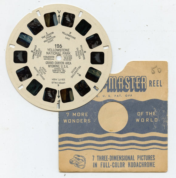 View-Master 126, Yellowstone National Park, Grand Canyon Area, Wyoming, U.S.A. [Viewmaster]