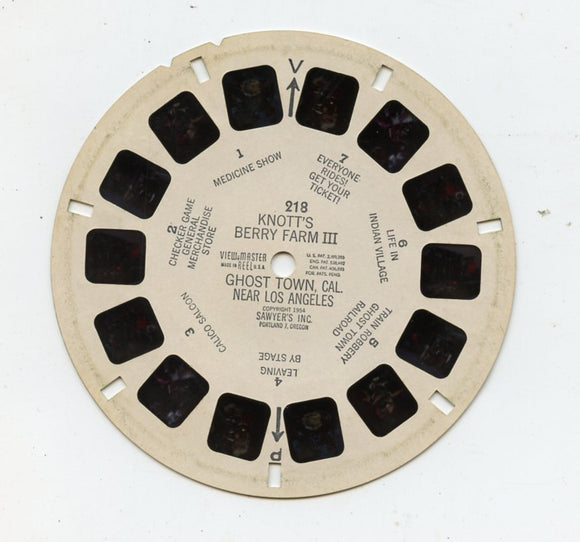 View-Master 218 Knott's Berry Farm III, Ghost Town, Cal., near Los Angeles [Viewmaster]