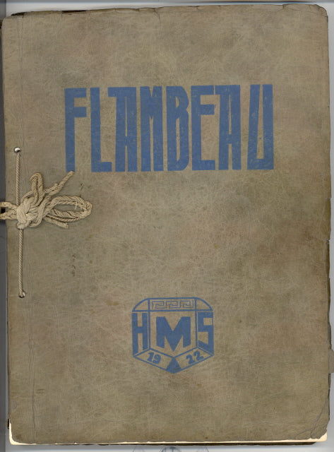 1922 Lincoln High School Yearbook, the Flambeau, Manitowoc, Wisconsin