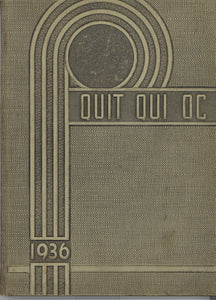 1936 Plymouth High School Yearbook, the Quit Qui Oc, Plymouth, Wisconsin