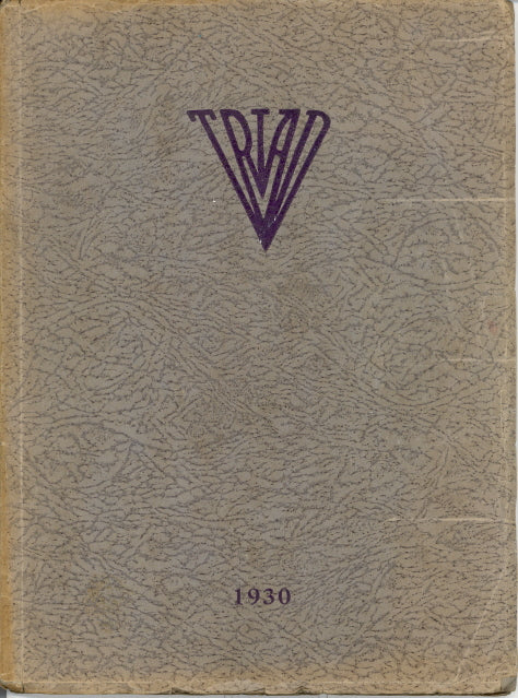 1930 Kiel High School Yearbook, the Triad, Kiel, Wisconsin