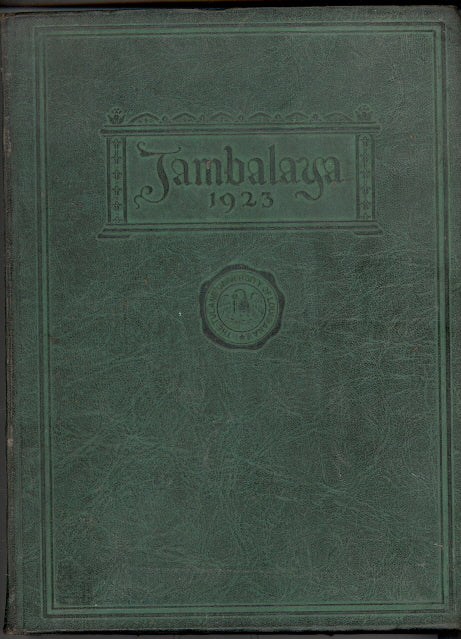 1923 Tulane University Yearbook, the Jambalaya, New Orleans, Louisiana