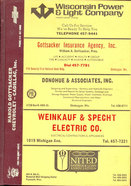 Sheboygan, Wisconsin, 1972 City Directory - Carey's Emporium