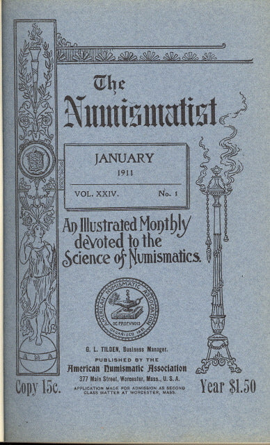 The Numismatist for 1911, Volume XXIV, Bound and Complete - Carey's Emporium