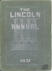 1931 Abraham Lincoln Junior High School Yearbook, the Lincoln Annual, Rockford, Illinois