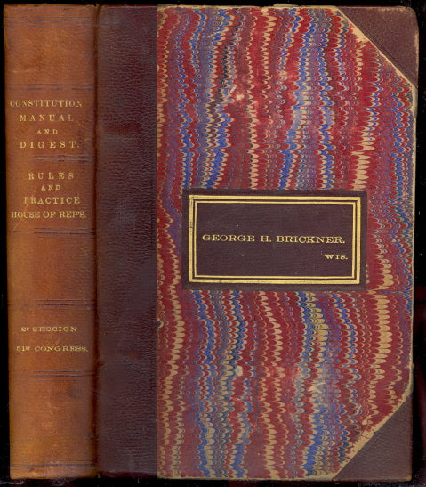 Congress, Digest and Manual of the Rules and Practice of the House of Representatives, 1890 - Carey's Emporium