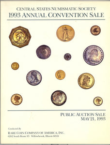 1993 Central States Numismatic Society Auction Catalogue - Carey's Emporium