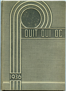 1936 Plymouth High School Yearbook, the Quit Qui Oc, Plymouth, Wisconsin