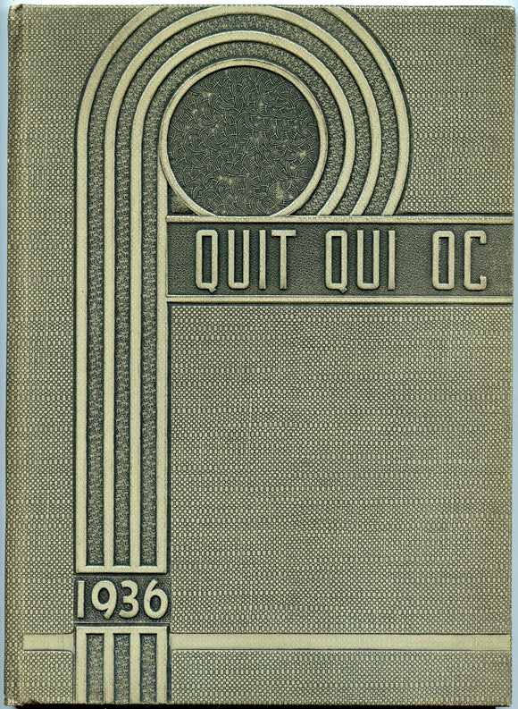 1936 Plymouth High School Yearbook, the Quit Qui Oc, Plymouth, Wisconsin