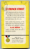 13 French Street, by Gil Brewer, Gold Medal Book 418, Fourth Printing, July, 1954 - Carey's Emporium