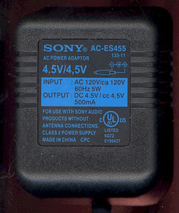 Sony, AC-ES455, AC Power Adaptor - Carey's Emporium