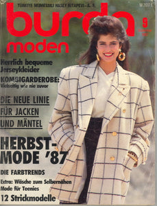 1987 Burda Moden Magazine, German, September, 1987 - Carey's Emporium