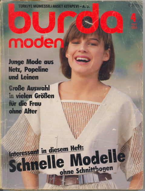 1984 Burda Moden Magazine, German, April, 1984 - Carey's Emporium