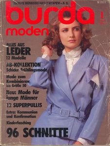 1986 Burda Moden Magazine, German, January, 1986 - Carey's Emporium