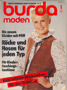 1982 Burda Moden Magazine, German, January, 1982 - Carey's Emporium