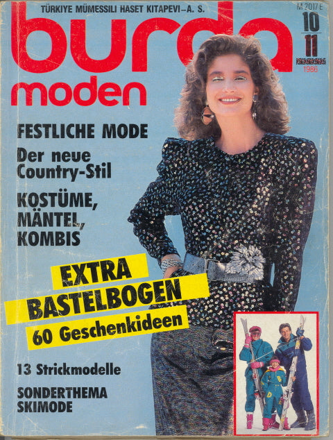 1986 Burda Moden Magazine, German, October/November, 1986 - Carey's Emporium