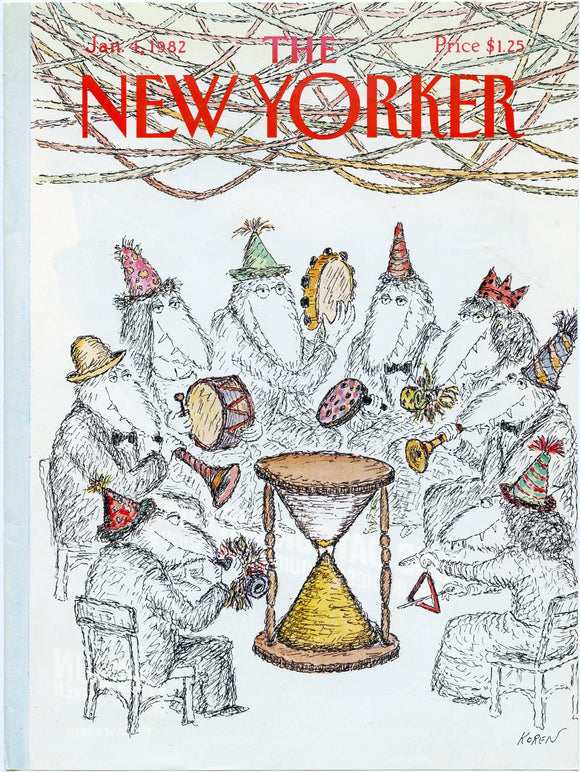 1982 New Yorker Magazine Cover, January 4, 1982﻿, Cover Only - Carey's Emporium