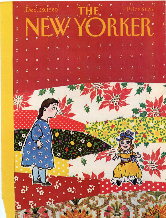 1980 New Yorker Magazine Cover, December 29, 1980﻿, Cover Only - Carey's Emporium
