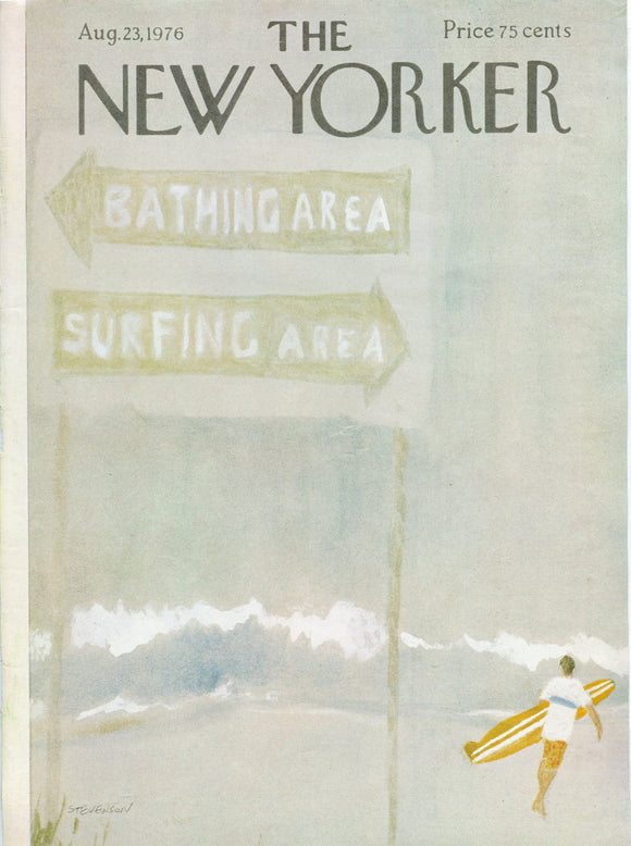 1976 New Yorker Magazine Cover, August 23, 1976, Cover Only - Carey's Emporium