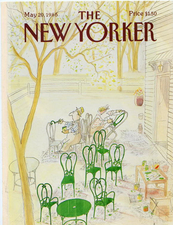 1985 New Yorker Magazine Cover, May 20, 1985, Cover Only - Carey's Emporium