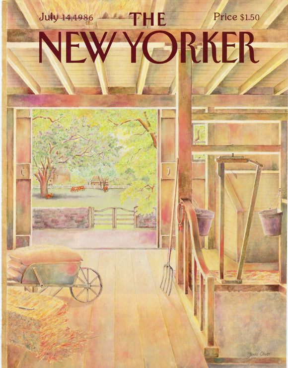 1986 New Yorker Magazine Cover, July 14, 1986, Cover Only - Carey's Emporium