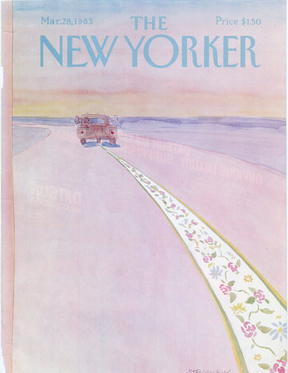 1983 New Yorker Magazine Cover, March 28, 1983, Cover Only - Carey's Emporium