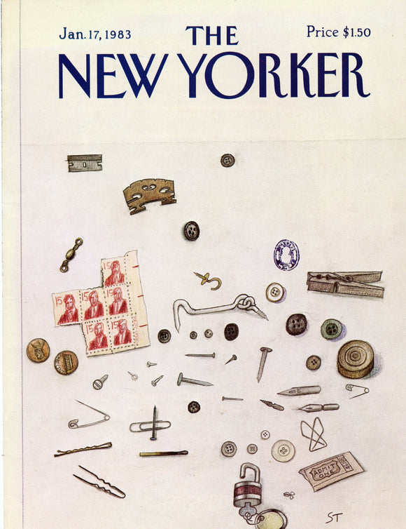 1983 New Yorker Magazine Cover, January 17, 1983, Cover Only - Carey's Emporium