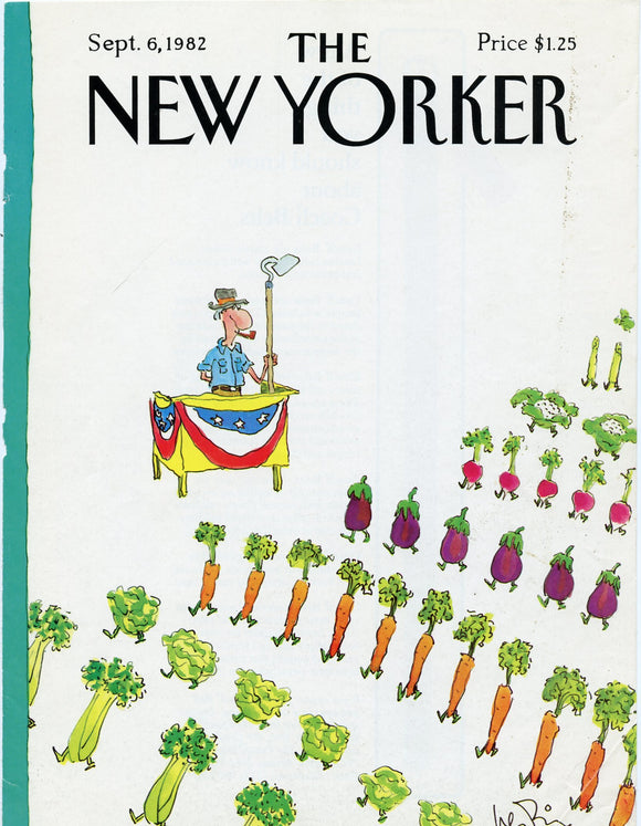 1982 New Yorker Magazine Cover, September 6, 1982, Cover Only - Carey's Emporium