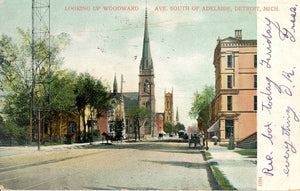 Looking Up Woodward Ave. South of Adelaide, Detroit, MI - Carey's Emporium