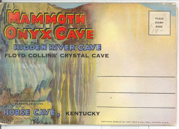 Mammoth Onyx Cave KY Souvenir Folder - Carey's Emporium
