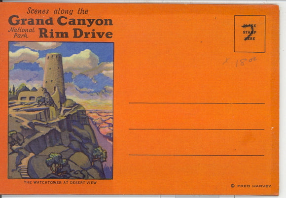 Scenes Along the Grand Canyon National Park Rim Drive Souvenir Folder - Carey's Emporium