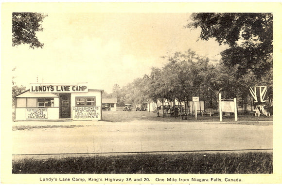 Lundy's Lane Camp, King's Highway 3A and 20.  One Mile from Niagara Falls, Canada - Carey's Emporium
