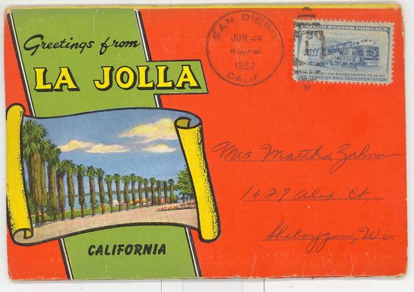 Greetings from La Jolla CA Souvenir Folder - Carey's Emporium