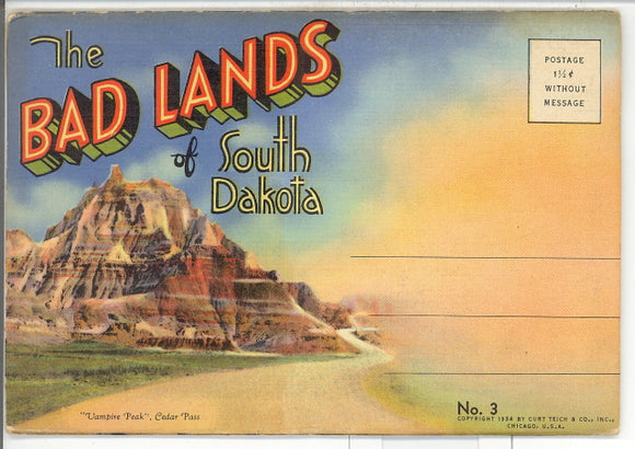 The Badlands of South Dakota Souvenir Folder - Carey's Emporium